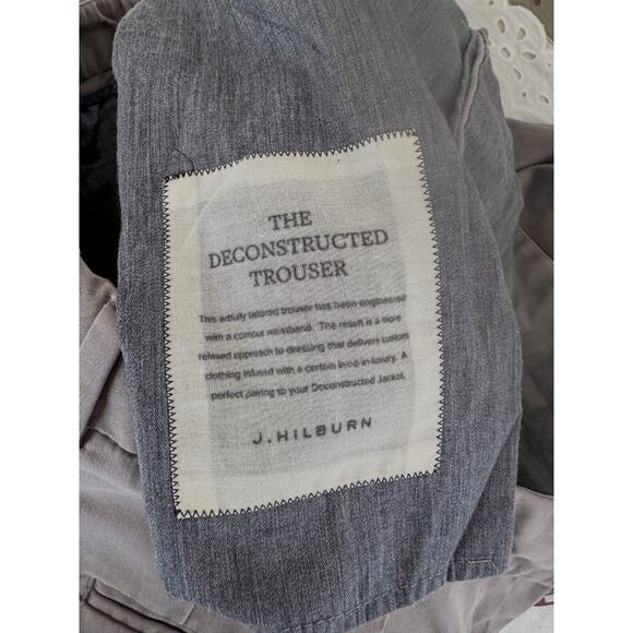 J Hilburn Pants Mens 38 Gray The Deconstructed Trouser Pants - Picture 4 of 5